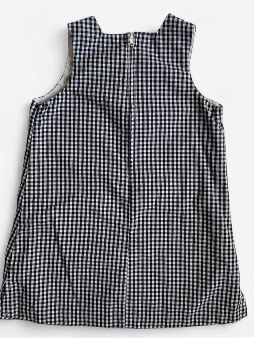 Y2k girls black & white plaid floral ladybug dress